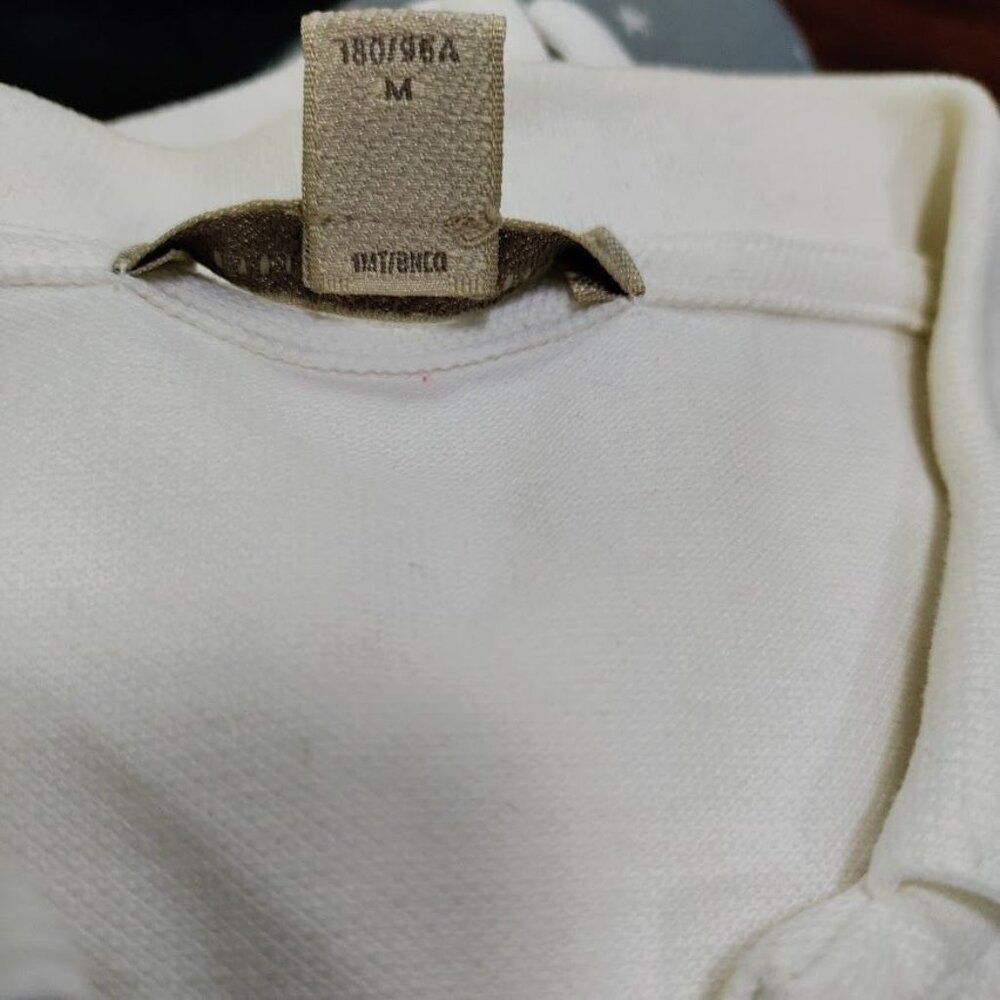 Burberry Brit White Embroidered Logo Plaid Details Placket Polo Shirt Men's M - Picture 13 of 16